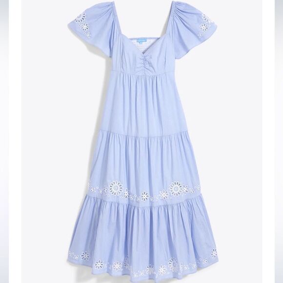 Draper James Emily eyelet Midi Dress size 4 - Picture 4 of 4